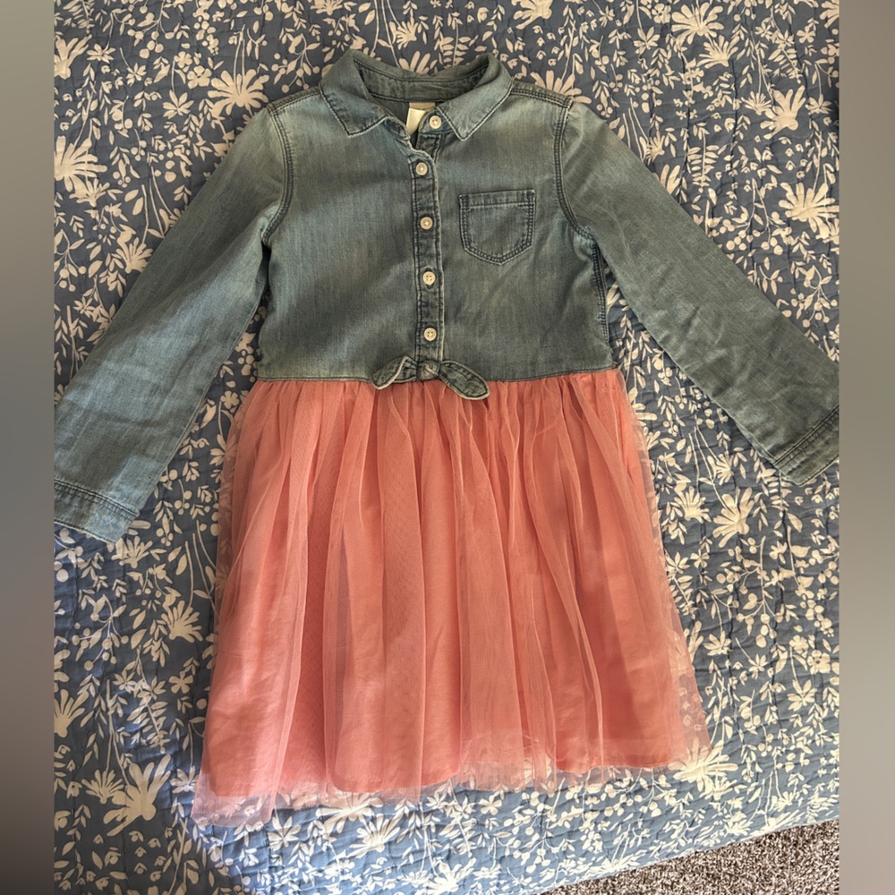 Carter’s Denim and Pink Tulle Dress size 4T